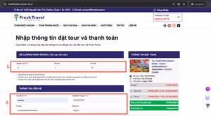 Hướng dẫn đặt mua tour trên web freshtravel.vn